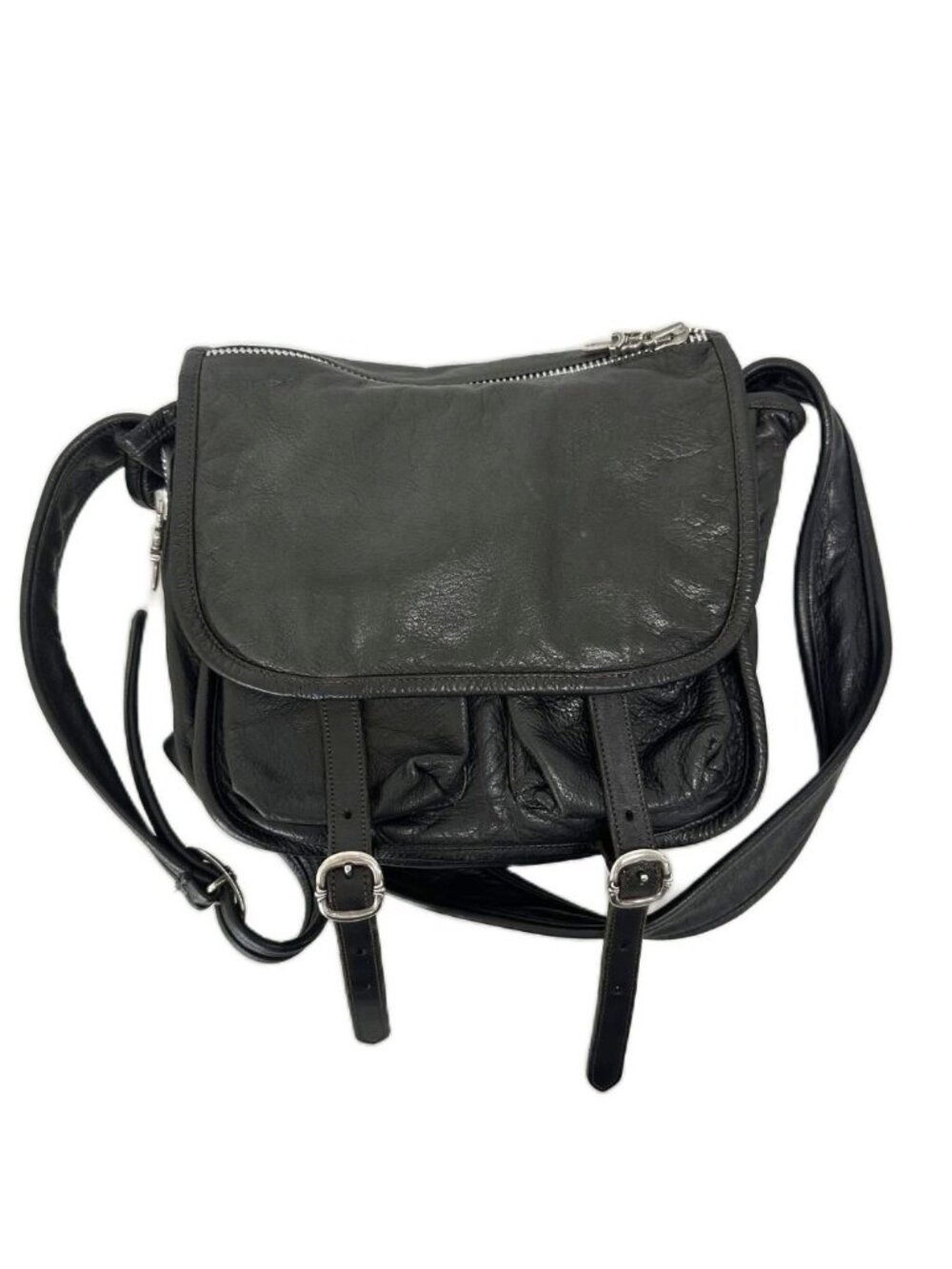 Chrome Hearts Tiny Soft Shoulder Leather Messenger Bag Black